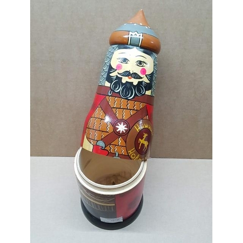 65 - Wooden Russian Bottle Holder (Approx H:35cm)