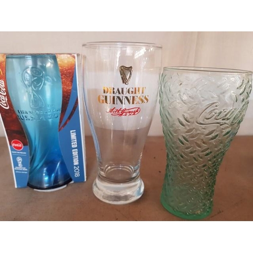 77 - Collection of Glasses; Carlsberg, Coca Cola and Others