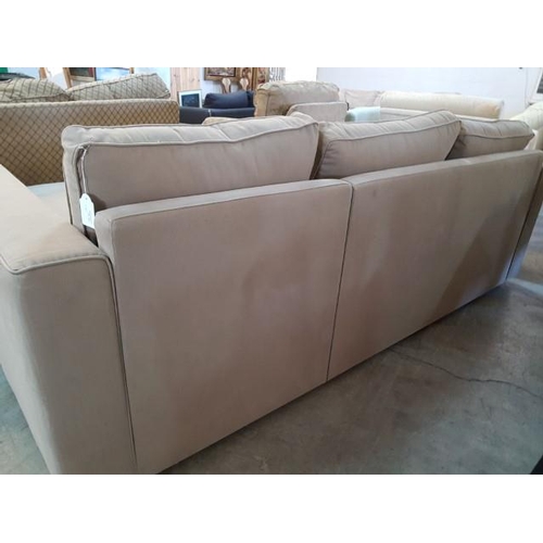 100 - Corner Sofa Bed, Beige Fabric (Approx L:237cm x W:150cm x H:65cm)