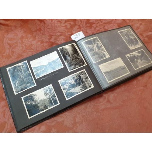 133 - Vintage Leather Bound Photo Album with 200 Photos from 1940's - 1950's