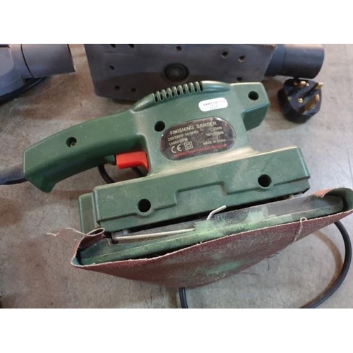 166 - Mixed Tools inc 2 x Belt Sanders, 1 x Jig Saw, 1 x Stud/ Wire Detector / Distance Meter