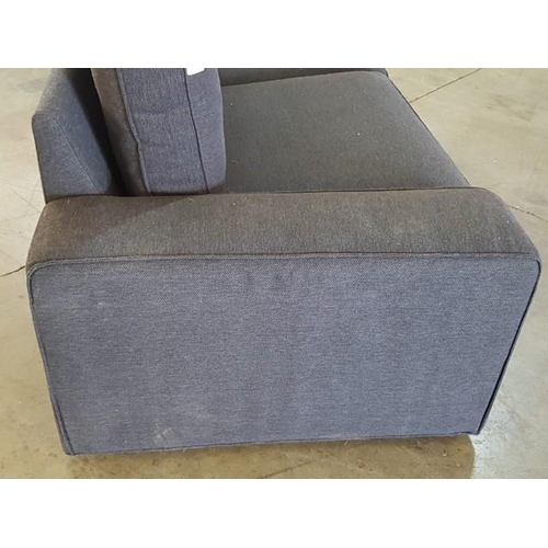 36 - Modern 2 - Seater Sofa Grey Colour Fabric