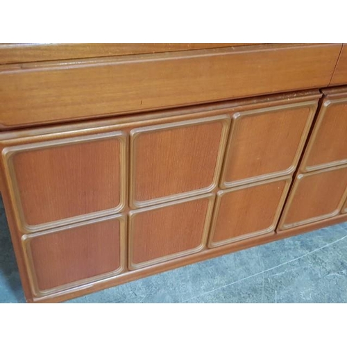 40 - Retro Nathan Classic Full Height Teak Display Cabinet Sideboard (180cm x 40cm x 180cm)