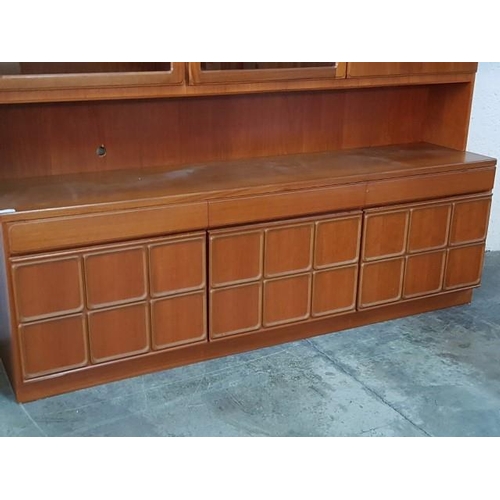 40 - Retro Nathan Classic Full Height Teak Display Cabinet Sideboard (180cm x 40cm x 180cm)