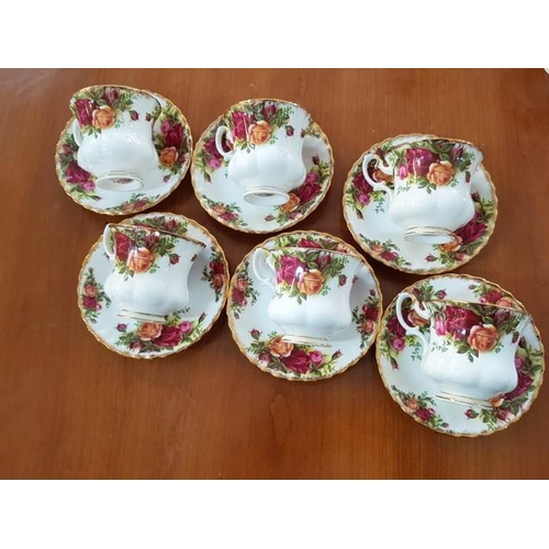 58 - Royal Albert Old Country Roses Fine Bone China Coffee Set (15pcs)