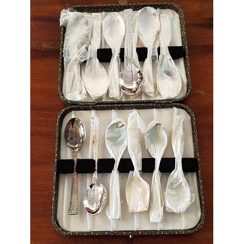 79 - Vintage EPNS Cutlery Set of Tea Spoons (x12) in Display Box, Cake Forks (x6) in Display Box and Butt... 