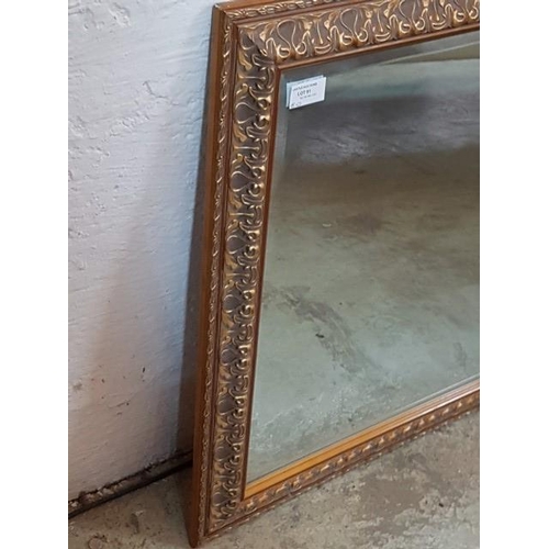 91 - Rectangular Mirror in Vintage Style Gilded Frame (51cm x 61cm)