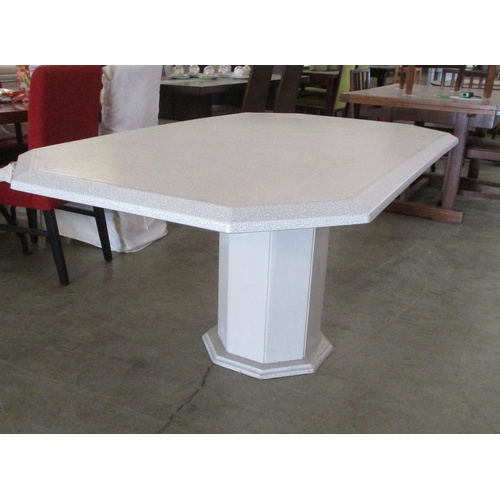 625 - Dinning Table with Octagonal Pedestal Leg (Approx 165cm x 95cm 75cm)