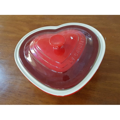 10A - Le Creuset Stoneware Deep Heat Shaped Dish with Lid (D:8cm)