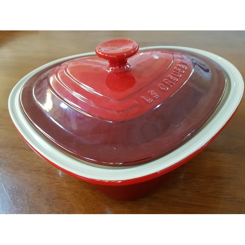 10A - Le Creuset Stoneware Deep Heat Shaped Dish with Lid (D:8cm)