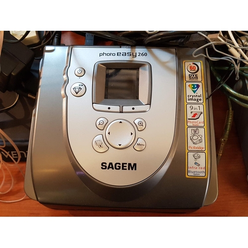 38 - Quantity of Electric and Electronic Items inc; Sagem Photo Easy 260, HP Printer, CD/ DVD Player and ... 