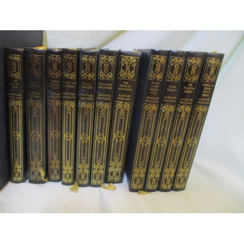 41 - Works of Alistair Maclean (x11 Tom) and Websters New Collegate Dictionary