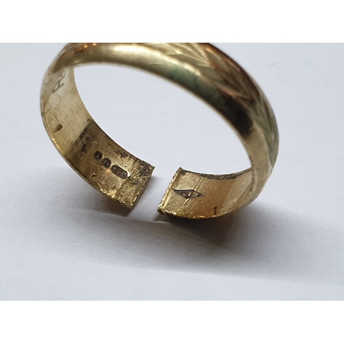 6 - 3.3gr of 9ct (.375) Gold Scrap, Plus Yellow Metal Ring (Cut)