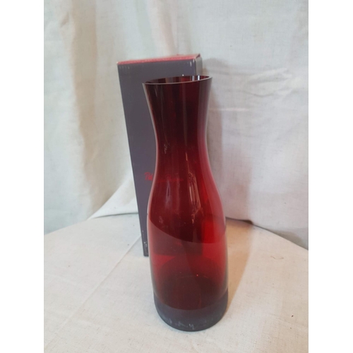 458 - Villeroy & Boch, Red Glass Vase, 'Novo' by Paloma Picasso