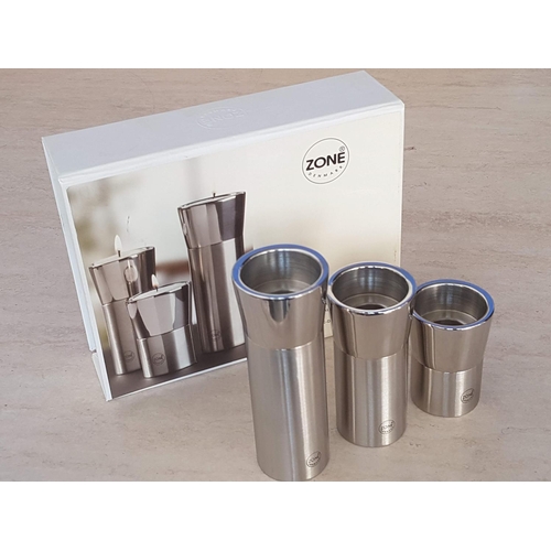 460 - Set of 3 x Modern Candle Stick Holders