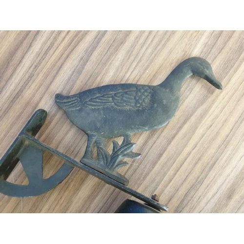 14 - Cast Iron Wall Bell with Duck