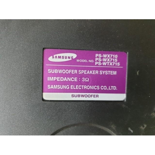 44D - Samsung DVD Home Cinema System (HT-X710) with Sub Woofer and Pari of Speakers together with Samsung ... 