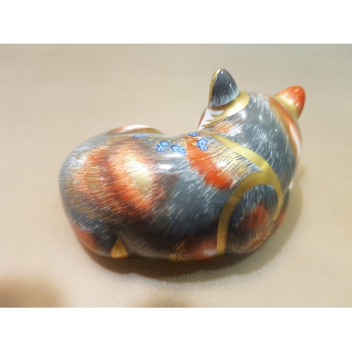 38 - Royal Crown Derby 'Catnip Kitten' (Sleeping Cat) from the 'Collectors Guild Exclusive' range, Englis... 