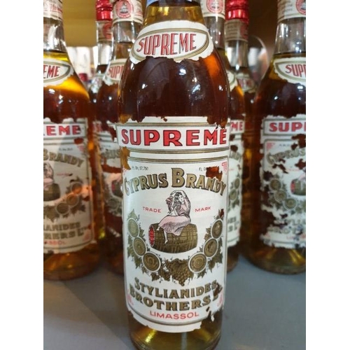 40A - Case of 12 x Bottles of Supreme Cyprus Brandy (Circa 1970 - 1980)