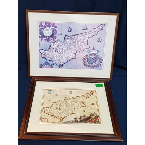 228 - Map of Cyprus in Frame (x2)