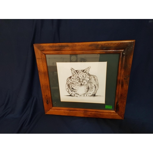 455 - Sketch in Frame of a Cat