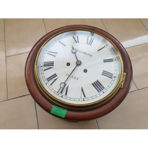 82 - Antique Post Office / Station / School Wall Clock with 