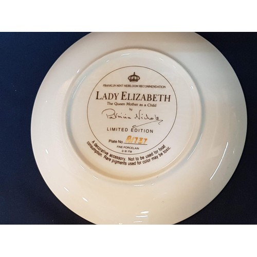 217 - Pair of Porcelain Decorative Plates Queen Elizabeth (Queen Mother) and Queen Victoria as a Child