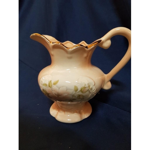 177 - Vintage Style Ceramic Mini Wash Bowl and Matching Jar