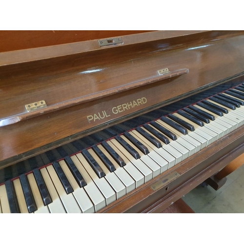 262 - Paul Gerald Piano Mahoghany Cased Upright Vintage 47