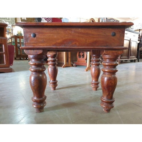 3 - Solid Wood Mexican Pine Style Coffee Table with Turned Legs (45cm x 45cm x 40cm)