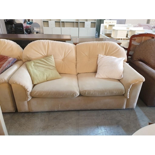 358 - Pair of Cream Colour 2 - Seat Sofas with Scatter Cushions (2)