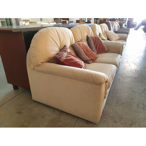 358 - Pair of Cream Colour 2 - Seat Sofas with Scatter Cushions (2)