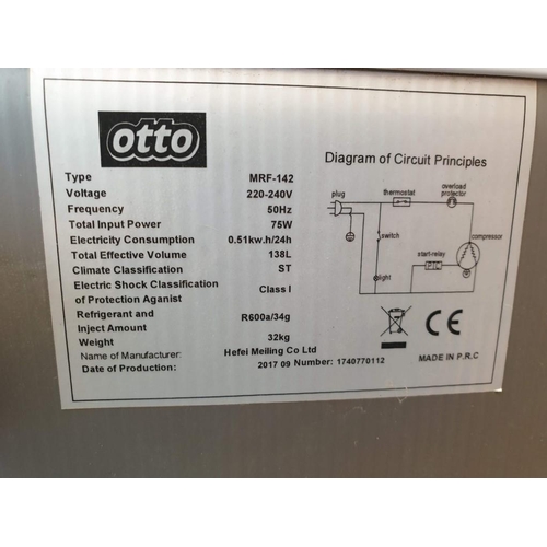 464 - Otto Fridge Freezer (White Colour) Model MRF-142