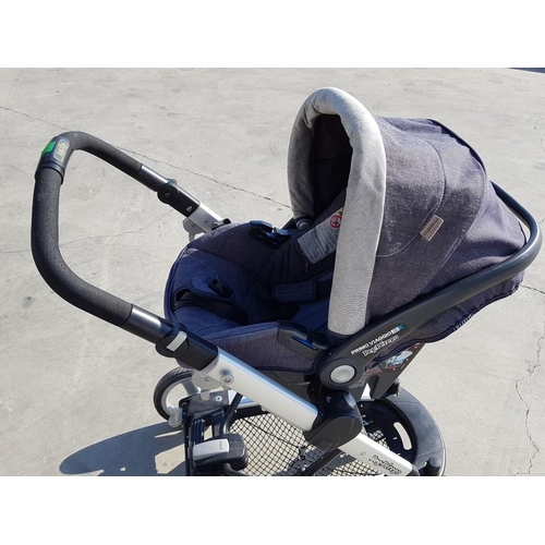 76 - 'Peg-Perego' Skate Stroller / Pram System with Car Seat and Bassinet