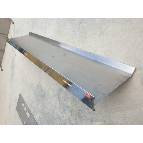 304A - Stainless Steel Angled Wall Shelf / Display (Approx. 192 x 43cm)