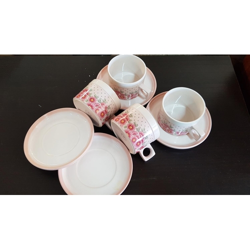 102 - Set of 4 x Tea / Coffee Cups with Saucers and 4 x Cake Plates