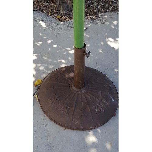 239 - Large Metal Garden Umbrella (No Fabric) with Base