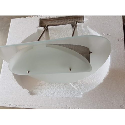 91A - Modern Glass / Chrome Ceiling Light (New)