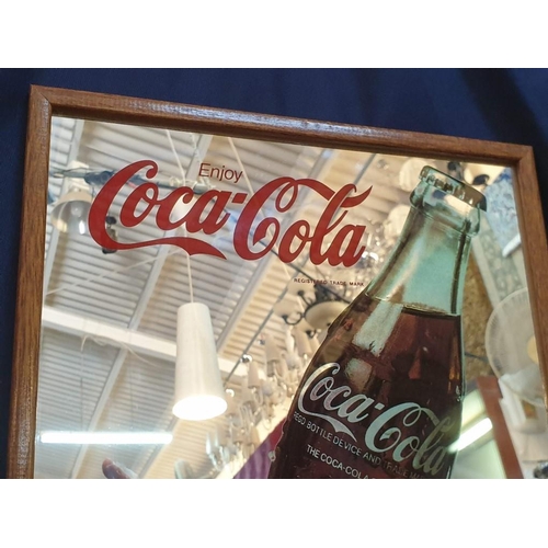 9 - Coca - Cola Wall Mirror, (42cm x 32cm)