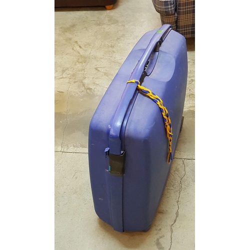45A - Blue Plastic Hard Suitcase 