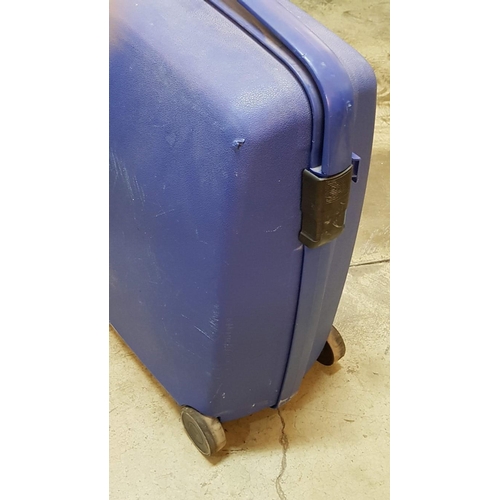 45A - Blue Plastic Hard Suitcase 