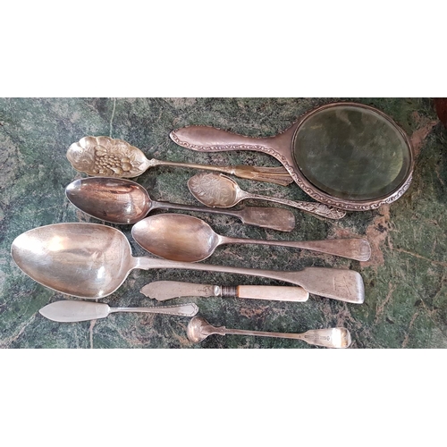 70A - Collection of Vintage Silver Plated EPNS Cutlery & Mirror