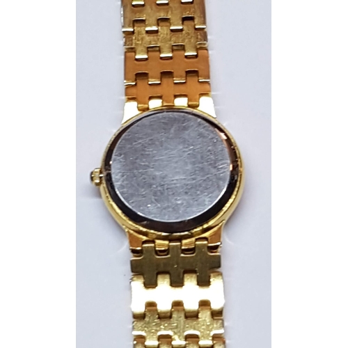 109 - Gold Colour 'A&S' Ladies Wrist Watch, Swiss Made, on Bracelet Strap , Quartz