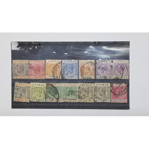 353 - Collection of Old Cyprus Stamps King Edward 