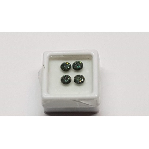 357 - Collection of 4 x Green Loose Moissanite Stones