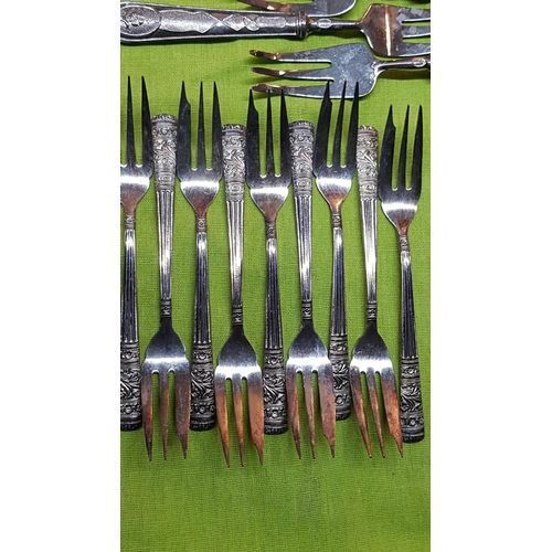 476 - White Metal Silver Plated and Other Dessert Forks (x20)