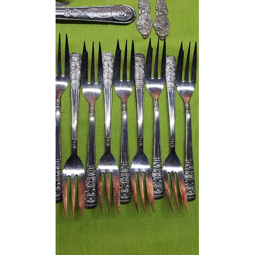 476 - White Metal Silver Plated and Other Dessert Forks (x20)