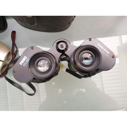 16 - Prinz 10 x 50 Binoculars in Case Together Praktica Sport C10X21 Binoculars (2)