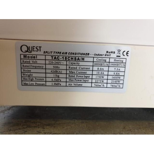 20 - Quest Split Unit Air Comndition Unit with Compressor (Model TAC-18 CMSH/H) Remote in the Office