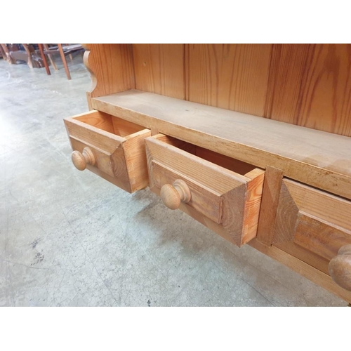 22 - Solid Pine Wall Hanging Display Unit with 4 - Drawers (90cm x 77cm x 15cm)